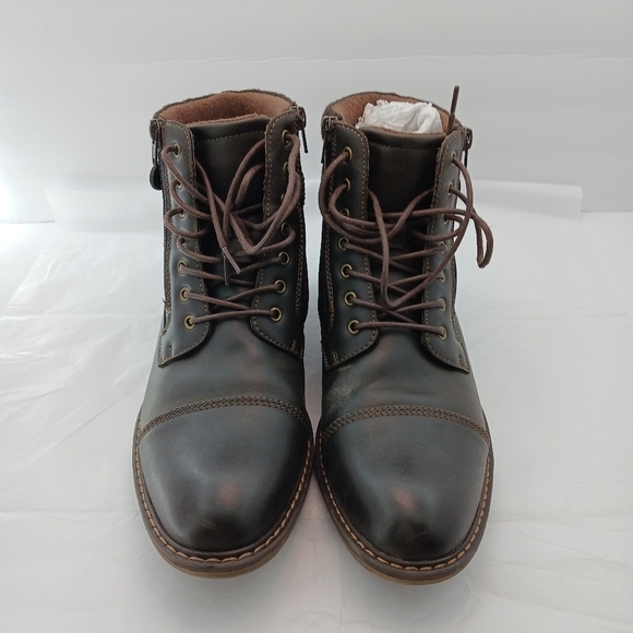 Arizona Mens Boots Feldspar Brown 10M Faux Leather Anti Slip New - Picture 3 of 9